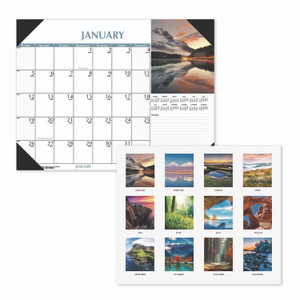 Earthscapes Scenic Desk Pad Calendar, Scenic Photos, 22 x 17, White Sheets, Black Binding/Corners,12-Month (Jan-Dec): 2026 Product Image 