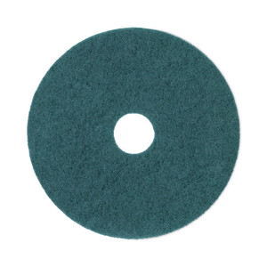 Boardwalk Heavy-Duty Scrubbing Floor Pads, 17" Diameter, Green, 5/Carton Product Image 