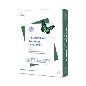 Hammermill Premium Laser Print Paper, 98 Bright, 32 lb Bond Weight, 8.5 x 11, White, 500/Ream (HAM104646) View Product Image