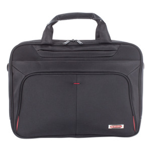 Swiss Mobility Purpose Executive Briefcase, Fits Devices Up to 15.6", Nylon, 3.5 x 3.5 x 12, Black Product Image 
