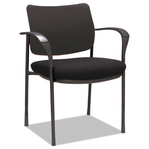 Alera IV Series Fabric Back/Seat Guest Chairs, 24.8" x 22.83" x 32.28", Black Seat, Black Back, Black Base, 2/Carton Product Image 