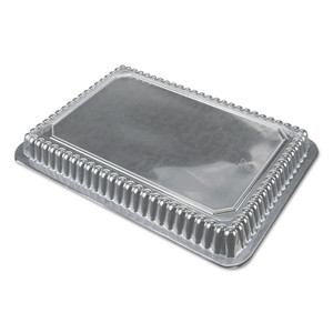 Durable Packaging Dome Lids for 1.5 lb, 2 lb and 2.25 lb Oblong Containers, 7.94 x 5.44, Clear, Plastic, 500/Carton Product Image 