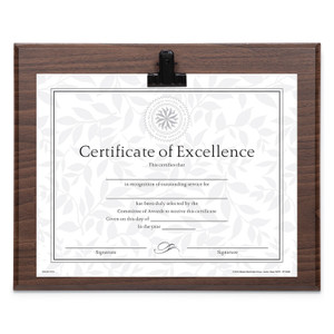 DAX Plaque With Metal Clip, Wood, 8.5 x 11 Insert, Walnut Product Image 