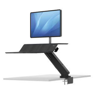 Fellowes Lotus RT Sit-Stand Workstation, 48" x 30" x 42.2" to 49.2", Black Product Image 