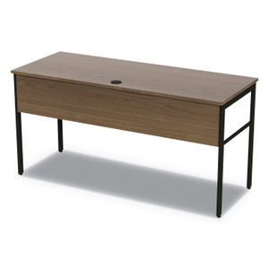 Linea Italia Urban Series Desk Workstation, 59" x 23.75" x 29.5", Natural Walnut Product Image 