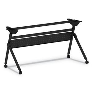 Alera Flip and Nest Table Base, 55.88w x 23.63d x 28.5h, Black Product Image 