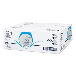 Dry Tech Paper Towel, 1-Ply, 7.5" x 600 ft, White, 6 Rolls/Carton (SOD410126) Product Image 