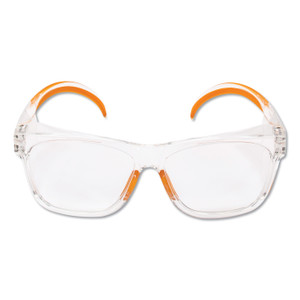 KleenGuard Maverick Safety Glasses, Clear/Orange, Polycarbonate Frame, 12/Box Product Image 