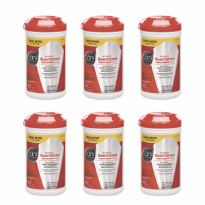 Sani Professional No-Rinse Sanitizing Multi-Surface Wipes, Unscented, White, 175/Container, 6/Carton Product Image 
