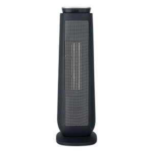 Alera Ceramic Heater Tower with Remote Control, 1,500 W, 7.17 x 7.17 x 22.95, Black Product Image 