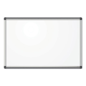 U Brands PINIT Magnetic Dry Erase Board, 36" x 24" (Actual Size: 35" x 23"), White Surface, Satin Aluminum Frame Product Image 