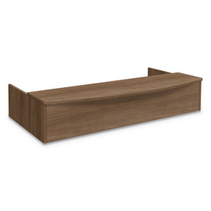 HON Foundation Reception Station with Bow Front, 72" x 36" x 14.25", Pinnacle View Product Image