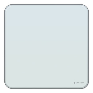 U Brands Cubicle Glass Dry Erase Board, 12" x 12", White Surface Product Image 