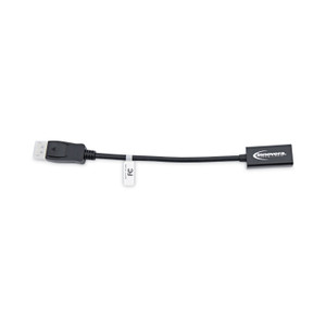 Innovera DisplayPort-HDMI Adapter, 0.65 ft, Black Product Image 