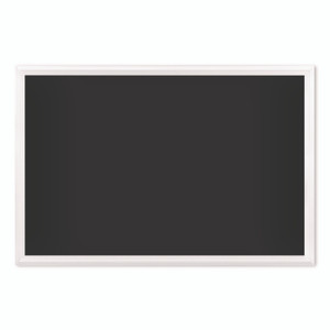 U Brands Magnetic Chalkboard with Decor Frame, 30" x 20", Black Surface, White Wood Frame Product Image 