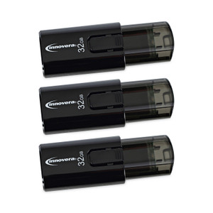 Innovera USB 3.0 Flash Drive, 32 GB, 3/Pack Product Image 
