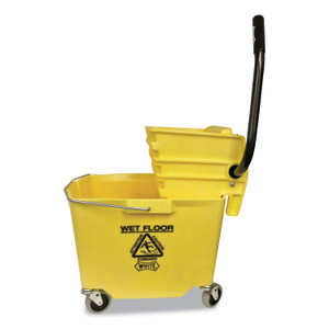 Impact Side-Press Squeeze Wringer/Plastic Bucket Combo, 12 to 32 oz, Yellow Product Image 