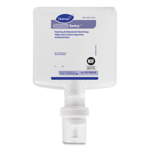 Diversey Soft Care Sentry Foaming Antibacterial Hand Soap Refill, Fragrance-Free, 1.3 L, 6/Carton Product Image 