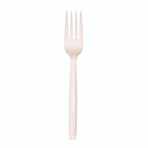 Eco-Products Cutlery for Cutlerease Dispensing System, Fork, Plastic, White, 960/Carton Product Image 