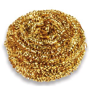 Kurly Kate Brass Scrubber, 50 g, Gold, 72/Carton Product Image 