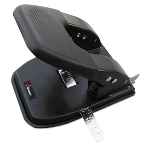 AbilityOne 7520016203314, SKILCRAFT Adjustable Two-Hole Punch, 1/4" Holes, 30-Sheet, Black Product Image 