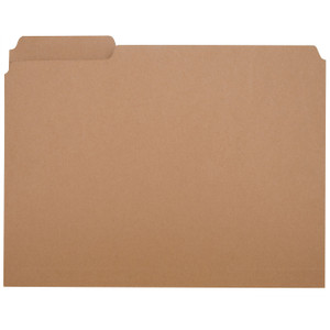 AbilityOne - Folder, File, Paperboard, 1/3 Cut Tab, Kraft, Letter - (7530-00-281-5939) (7530002815939) Product Image 