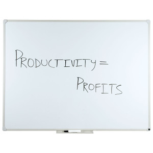 AbilityOne - White Board, Dry Erase, Magnetic Porcelain Surface, Aluminum Frame, 4' x 3' - (7110-01-555-0293) (7110015550293) Product Image 