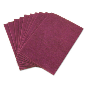 AbilityOne 7920000452940, SKILCRAFT, Light Cleaning Scouring Pad, 6 x 9, Nylon, Maroon, 20/Carton Product Image 
