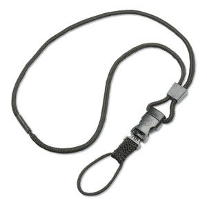 AbilityOne 8455016660465, SKILCRAFT Breakaway Lanyard, Plastic Loop Fastener, 36" Long, Black, Dozen Product Image 
