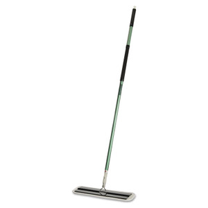 AbilityOne 7920015748715, SKILCRAFT 3M Easy Scrub Flat Mop Tool, 16" Wide White Microfiber Head, 54" Green Aluminum Handle Product Image 