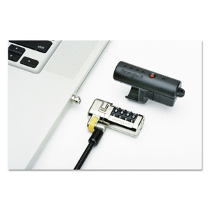 AbilityOne 5340016304191, SKILCRAFT ClickSafe Combination Laptop Lock, 6 ft Carbon Steel Cable, Black, 20/Set Product Image 