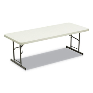 AbilityOne - Table, Folding, Adjustable Height, Blow-Molded, Platinum, 30" x 72" - (7110-01-671-6416) (7110016716416) Product Image 
