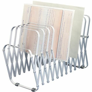 LEE Flexible Expandable Collator/Sorter/File - 24 - 7" Height x 11" Width x 10.50" Depth - Desktop - 22% Recycled - Silver Product Image 