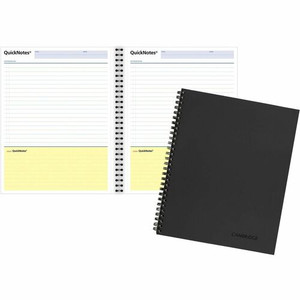 Mead QuickNotes Professional Planner Notebook - Action - 8 1/2" x 11" Sheet Size - Spiral Bound - Assorted - Linen Product Image 