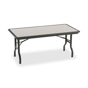 Iceberg IndestrucTable Folding Table - Rectangle Top - 1500 lb Capacity - 96" Table Top Length x 30" Table Top Width - 29" Height - Banquet Product Image 