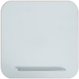 U Brands Magnetic Glass Frameless Dry-Erase Board - 36" (3 ft) Width x 36" (3 ft) Height - White Tempered Glass Surface - Square - Horizontal/Vertical - Magnetic Product Image 