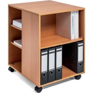 DURABLE Multifunction Trolley - 6 Shelf - 132 lb Load Capacity - 4 Casters - Wood - 20.79" Width x 23.31" Depth x 29.45" Height - (DBL311347) Product Image 