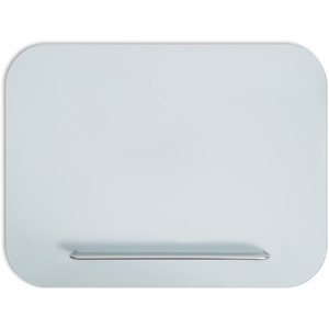 U Brands Magnetic Glass Frameless Dry-Erase Board - 36" (3 ft) Width x 24" (2 ft) Height - White Glass Surface - Rectangle - Horizontal/Vertical - Magnetic Product Image 