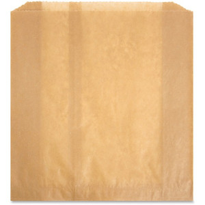 Health Gards Receptacle Liners - 10" Length x 9.25" Width x 3.25" Depth - Brown - Paper, Wax Product Image 