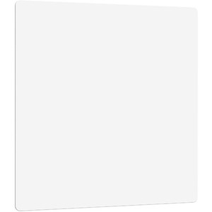 Lorell DIY Frameless Magnetic Glass Board - 36" (3 ft) Width x 36" (3 ft) Height - White Glass Surface - Aluminum Frame - Rectangle - Magnetic Product Image 