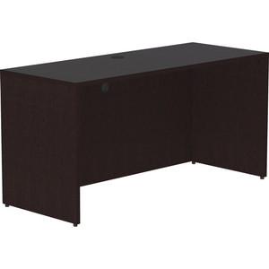 Lorell Essentials Series Credenza Shell - 29.5" Height x 60" Width x 24" Depth Credenza Shell, x 1" Thickness Top - Finish: Espresso, Silver Brush Product Image 