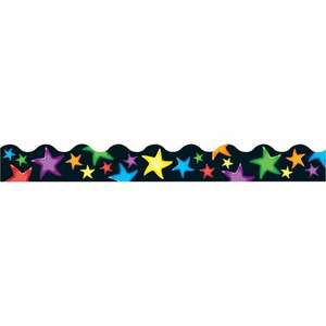 Trend Gel Stars Terrific Trimmers - Gel Stars Shape - Reusable, Precut, Durable - 2.25" Width x 468" Length - Assorted Product Image 