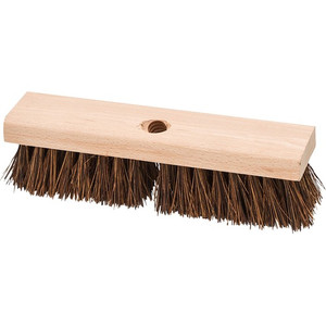 Genuine Joe Deck/Floor Brush - 2" Palmyra Bristle - 10" Handle Width - Hardwood Handle - Brown - (GJO18416) Product Image 