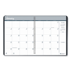 AbilityOne - Monthly Desk Planner, Dated 2026, Wire Bound, Non-refillable, Black Cover - (7530-01-693-5567) (7530016935567) Product Image 