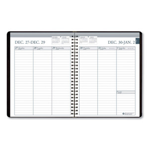 AbilityOne - Weekly Desk Planner, Dated 2026, Wire Bound, Non-refillable, Black Cover - (7530-01-693-6156) (7530016936156) Product Image 