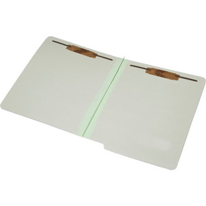 AbilityOne - Folder, File, End Tab, Classification, No Divider, 2 Part, 1" Expansion, Light Green, Letter - (7530-01-590-7108) (7530015907108) Product Image 