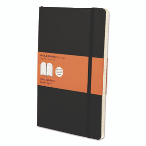 Moleskine Classic Softcover Notebook, 1-Subject, Narrow Rule, Black Cover, (192) 8.25 x 5 Sheets View Product Image