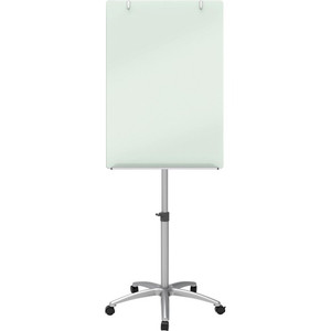 Quartet Infinity Mobile Easel with Glass Dry-Erase Board - 24" (2 ft) Width x 77" (6.4 ft) Height - Silver Tempered Glass Surface Product Image 