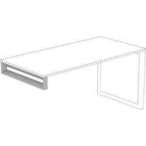 Lorell Relevance Series Short Side Leg Frame - 5.3" Height x 23.1" Width - Finish: Silver Product Image 