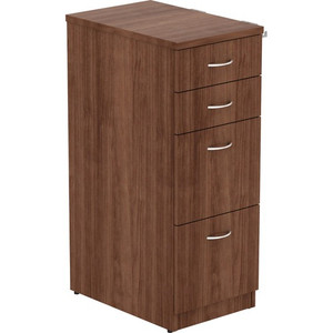 Lorell Relevance Series 4-Drawer File Cabinet - 40.4" Height x 15.5" Width x 23.6" Depth - 4 x File, Box Drawer(s) - Material: Laminate - Finish: Walnut Product Image 